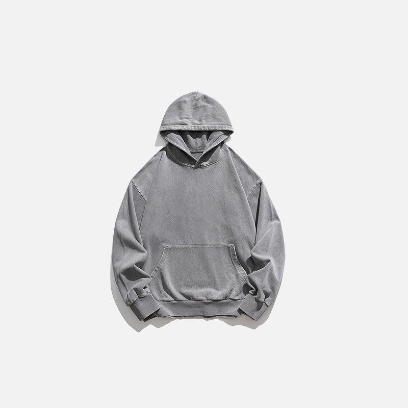 Front view of the gray Shadow Vibe Hoodie in a gray background
