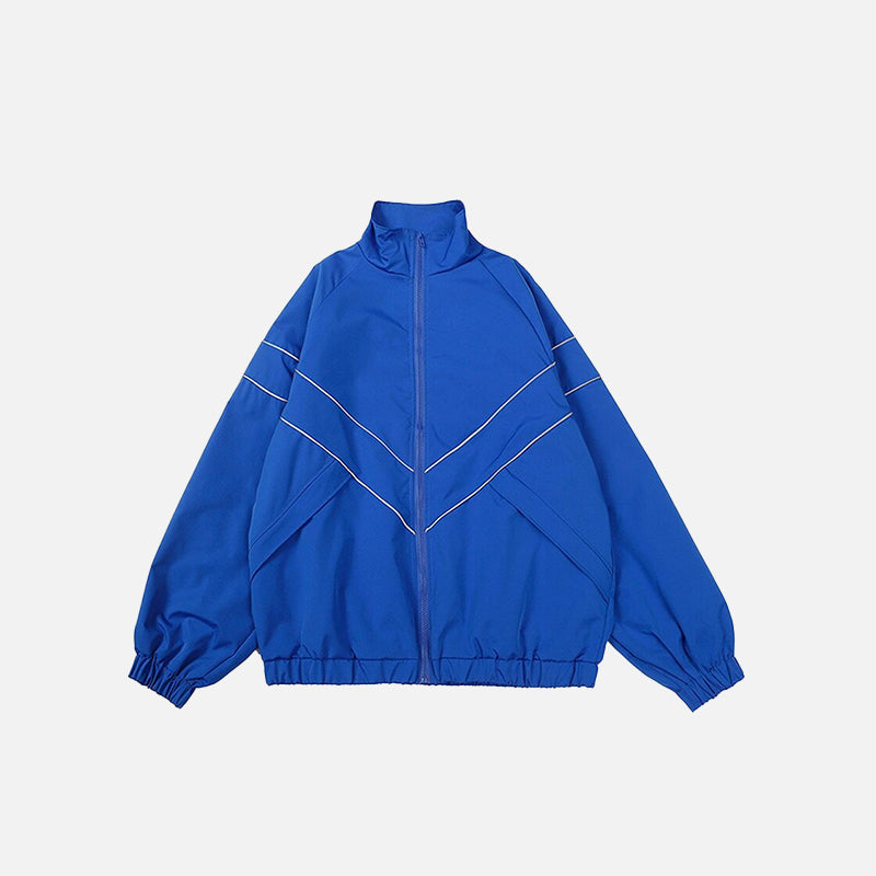 Striped Reflective V Jacket