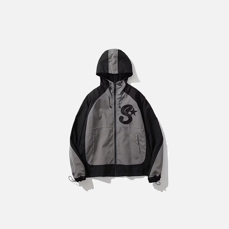Y2k Vintage Embroidery Windbreaker Jacket