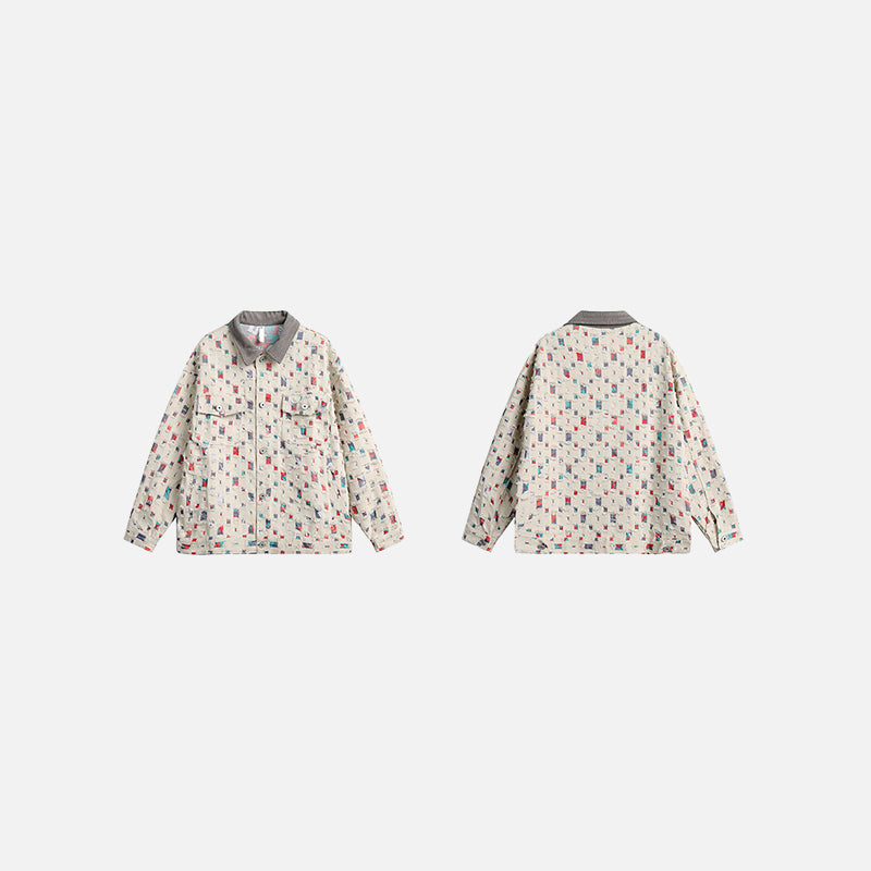 Color Patches Denim Jacket