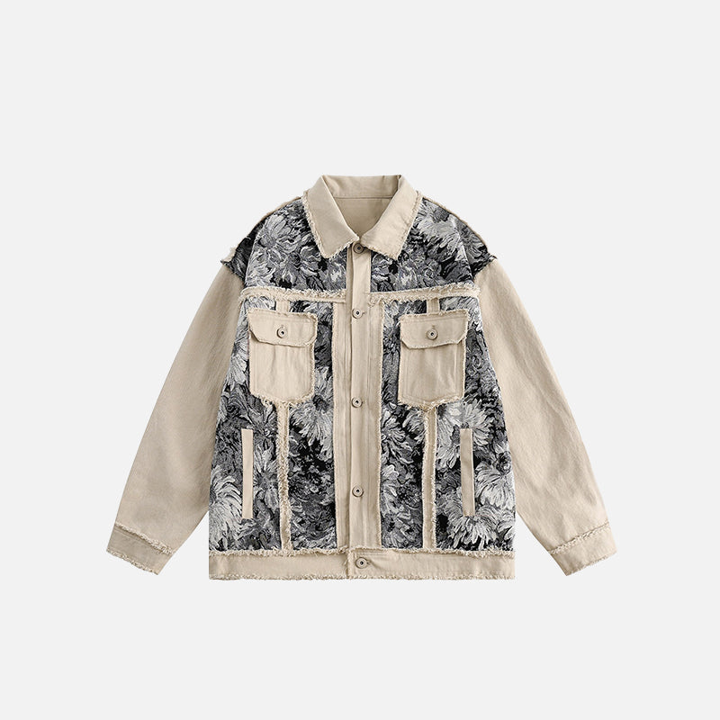 Vintage Flower Patch Denim Jacket