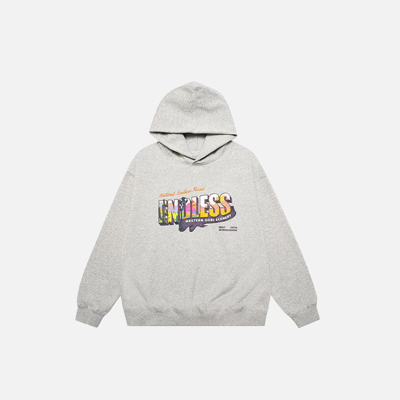 Endless Colourful Letter Print Hoodie