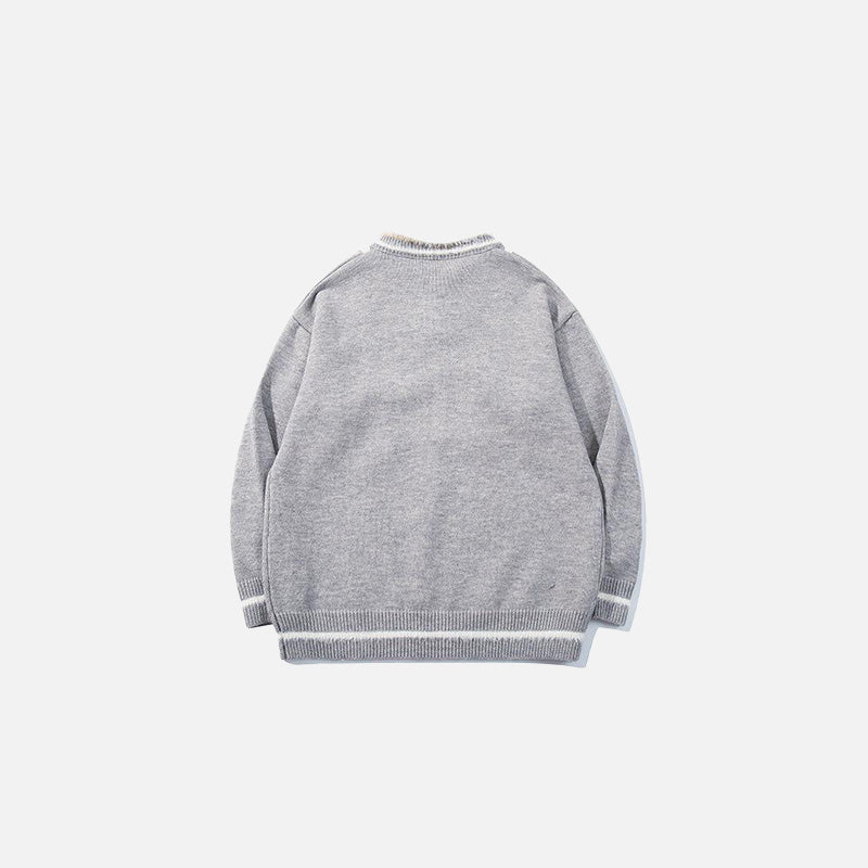 Vintage Drawstring Oversized Sweater