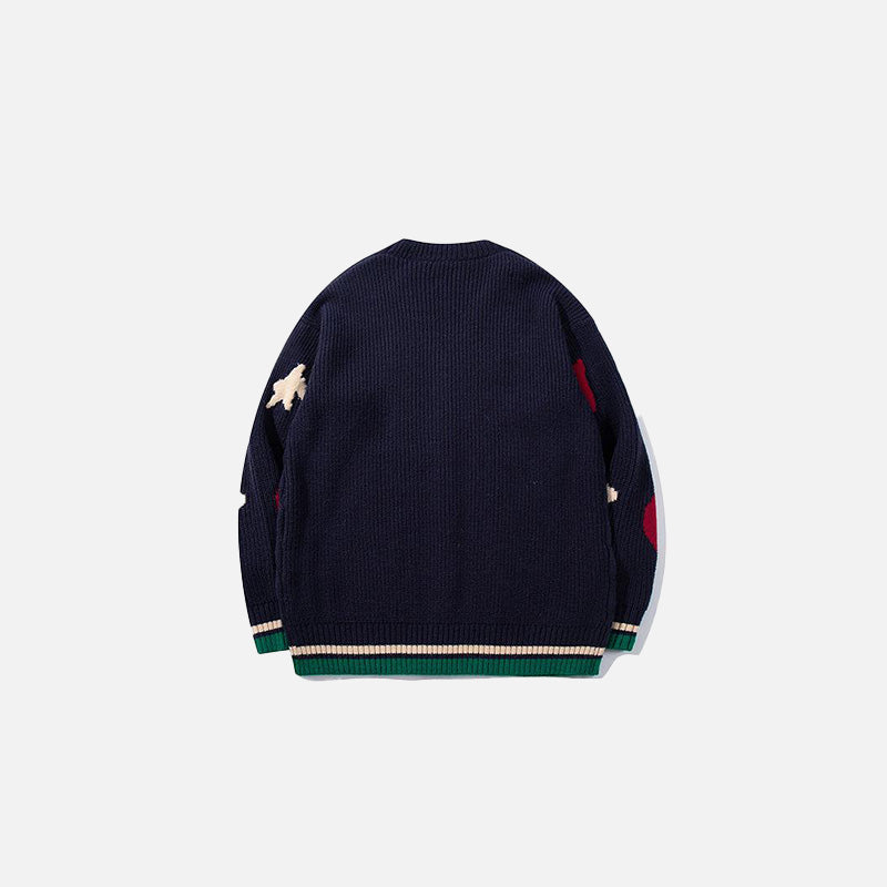 Geometric Star Knitted Sweater
