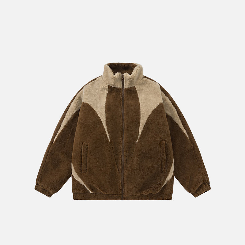 Furry Fleece Zip-up Jacket