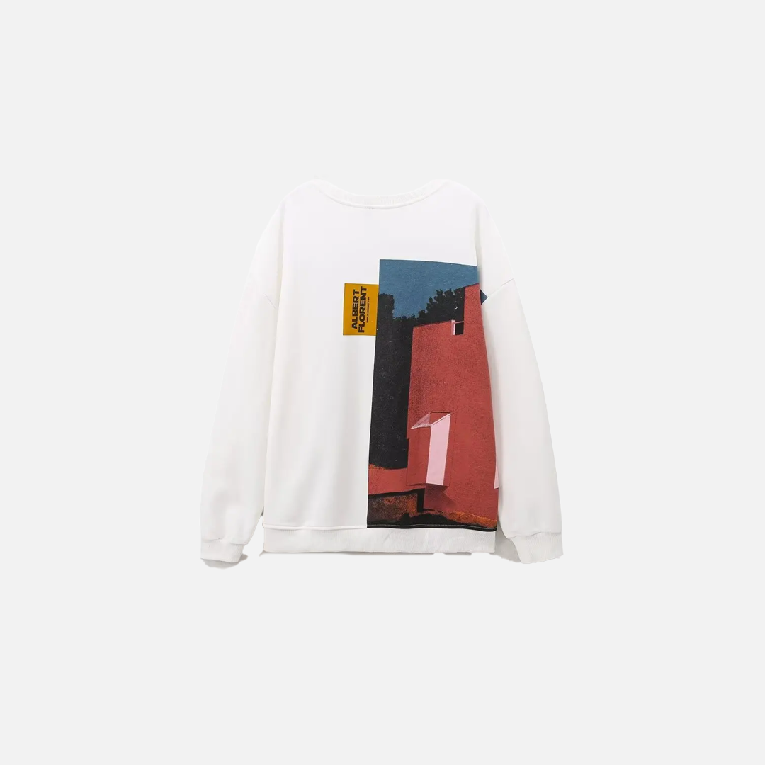 Cozy Oversized Printed Sweatshirt