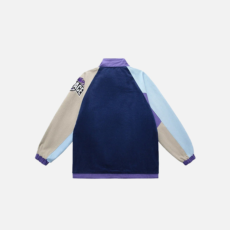 Patchwork Varsity Racing Jacket