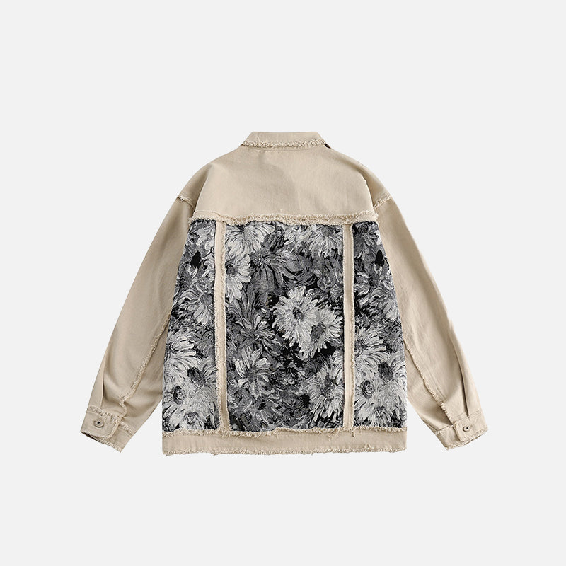 Vintage Flower Patch Denim Jacket