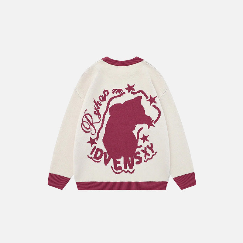 Dreaming Cat Knitted Sweater