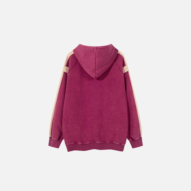Star Emblem Contrast Hoodie