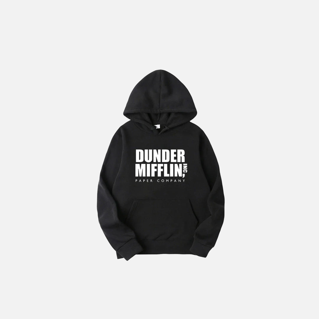 Letter Print Solid Color Hoodie