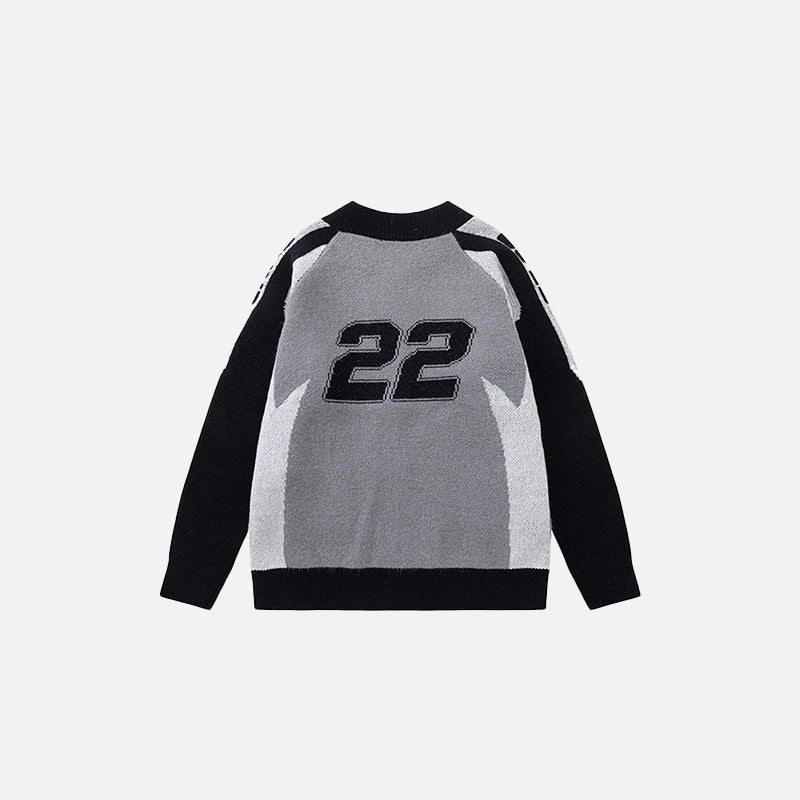 Turbo Drive Gray Star Sweater