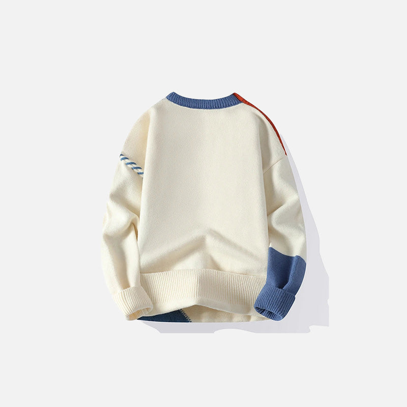Patchwork Knitted Sweater