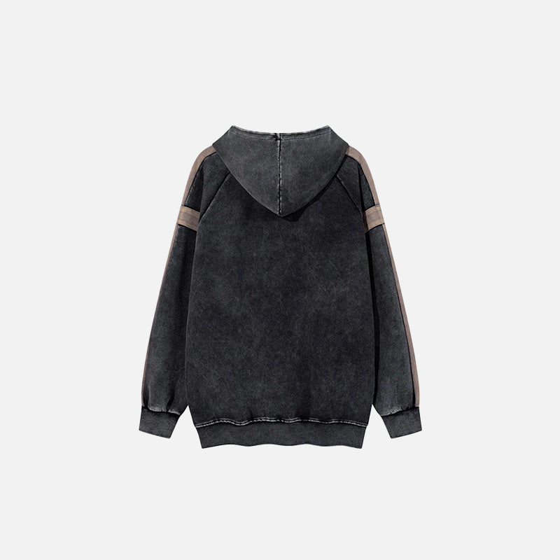 Star Emblem Contrast Hoodie