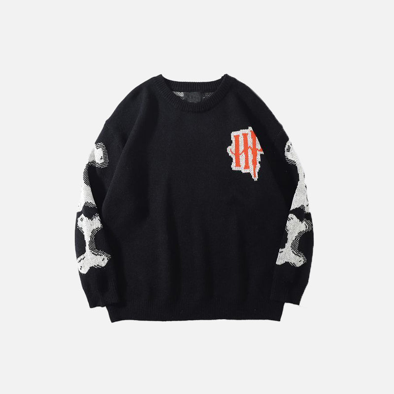 Vintage Skeleton Oversized Sweater