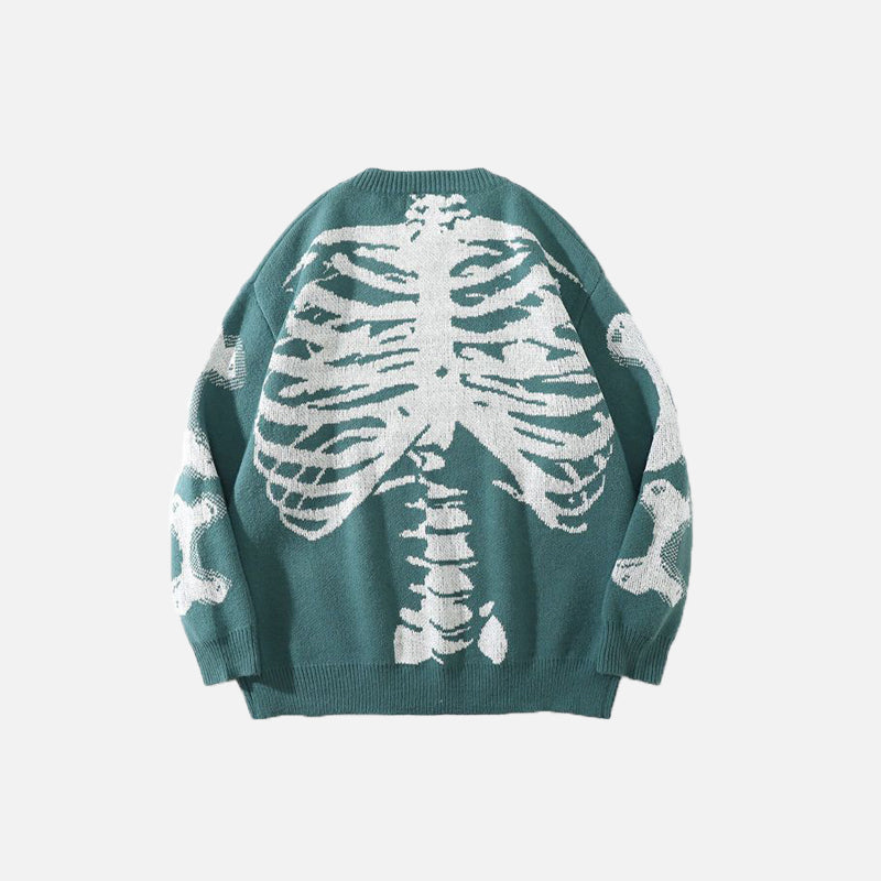 Vintage Skeleton Oversized Sweater