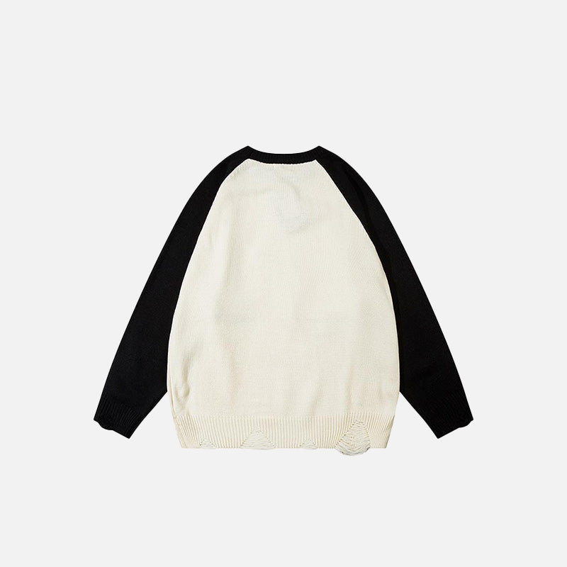 Butterfly Embroidery Patchwork Sweatshirt