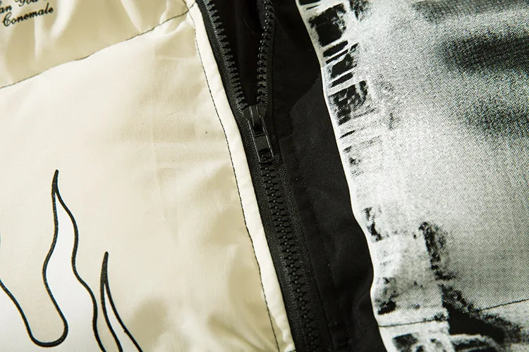Yin Yang Club Oversized Puffer Jacket