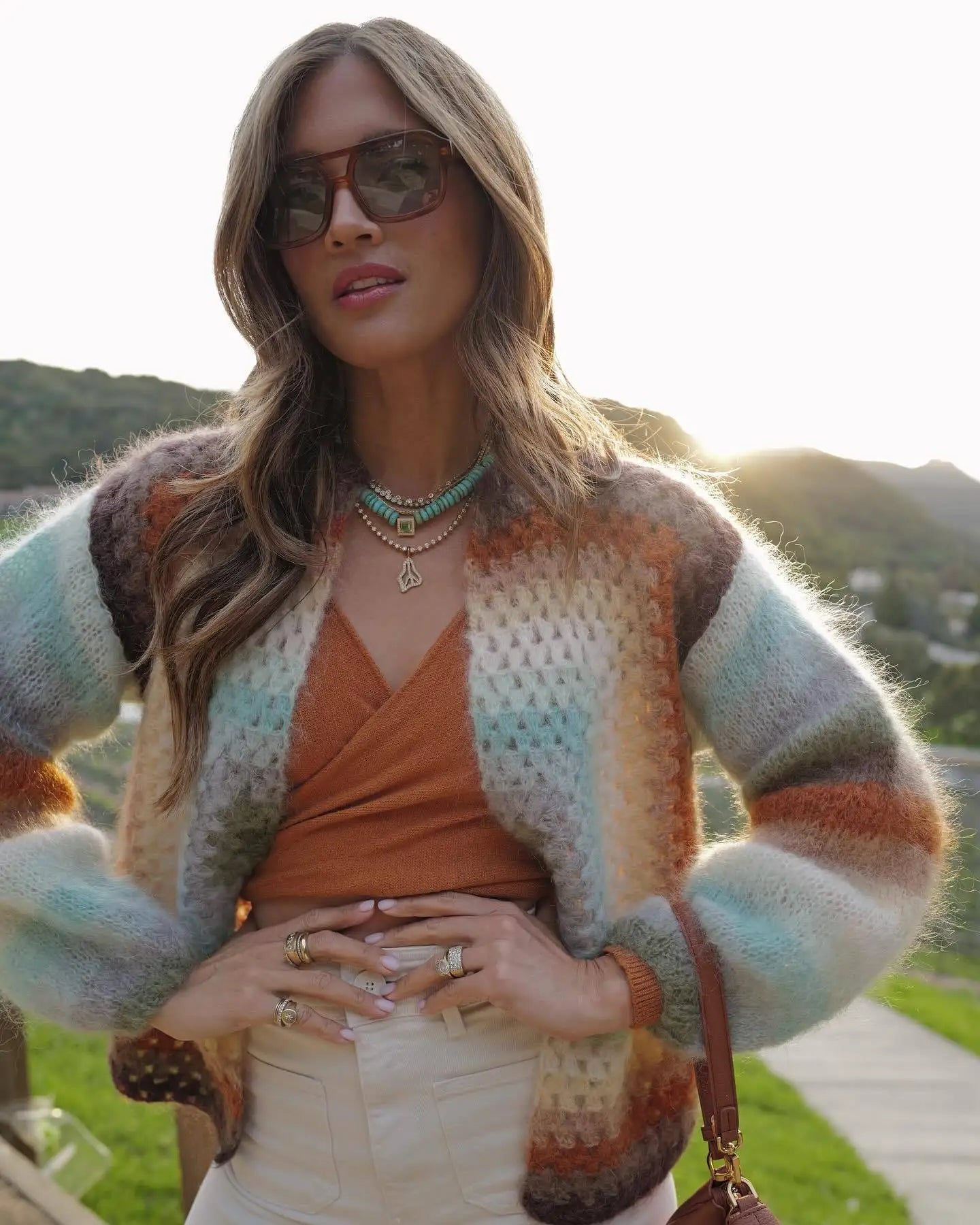 Luxury Versatile Striped Knitted Sweater