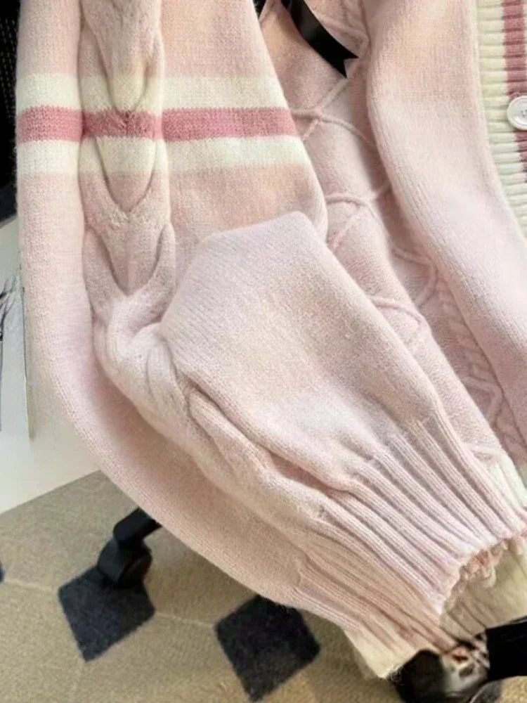 Kawaii Bow Knitted Cardigans