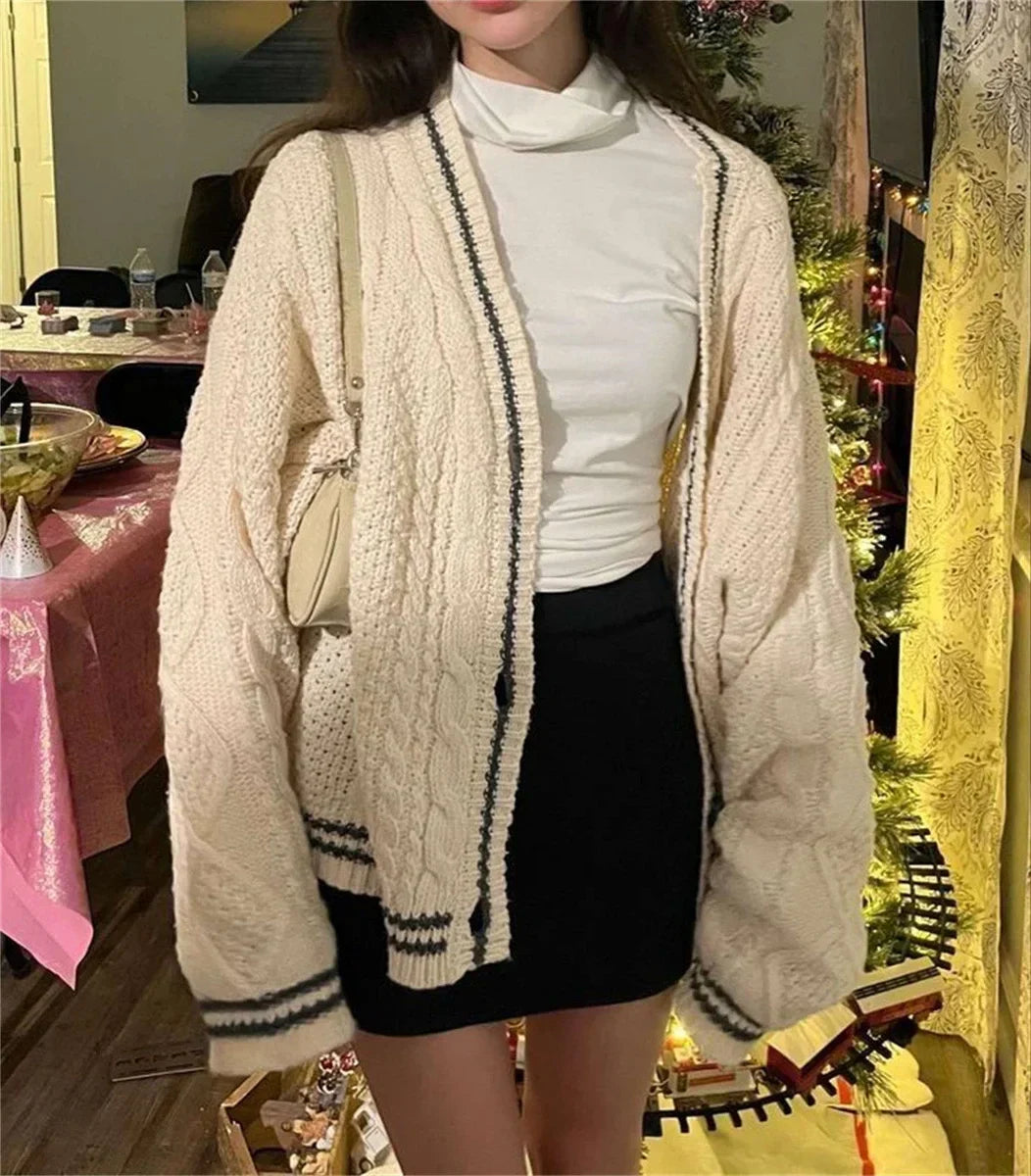 Y2K Vintage Cable-Knit Sweater
