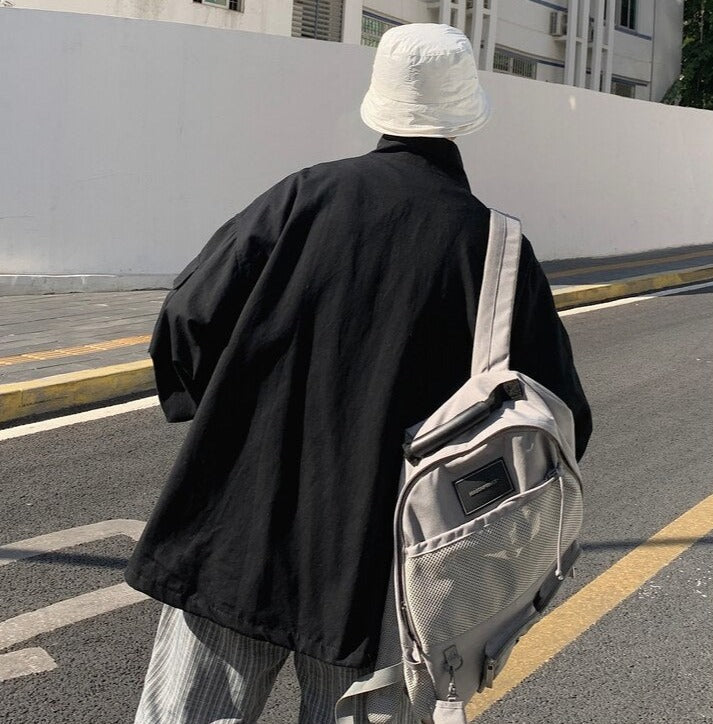 Zip-Up Turn Down Collar Jacket