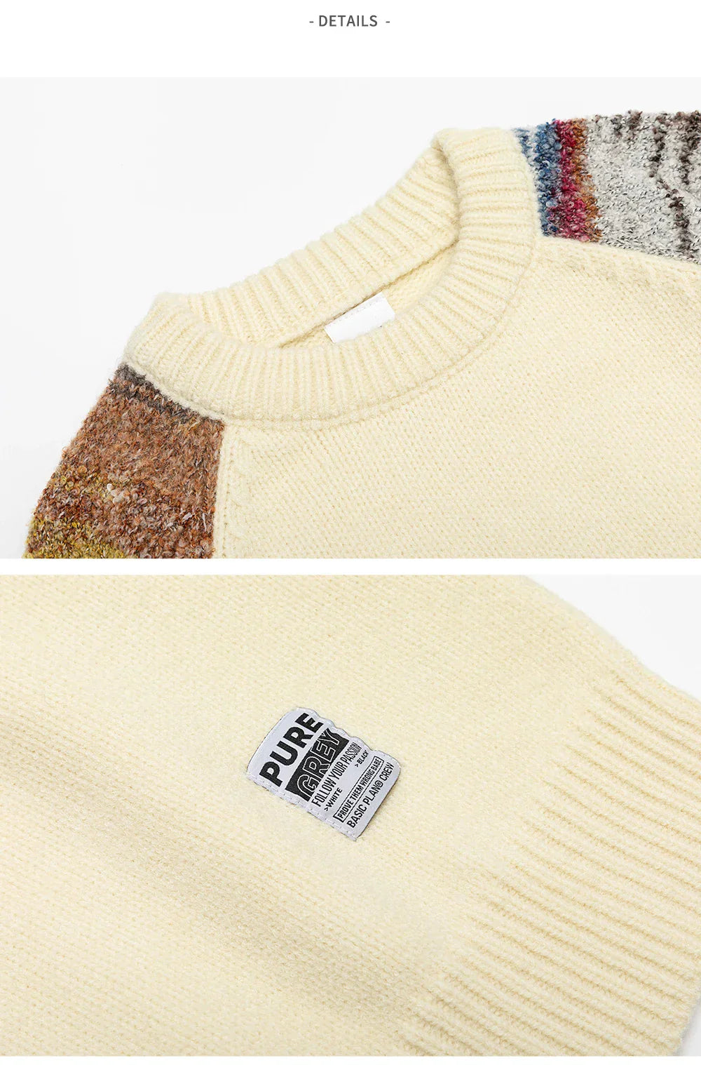 Textured Sleeve Knit Sweater