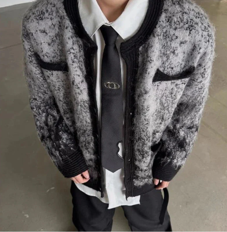 Root Stylish Gradient Color Block Cardigan