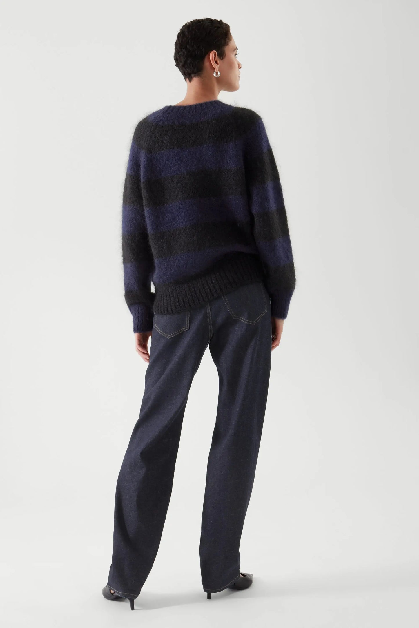 Women Ethereal Striped Winter Casual Sweater