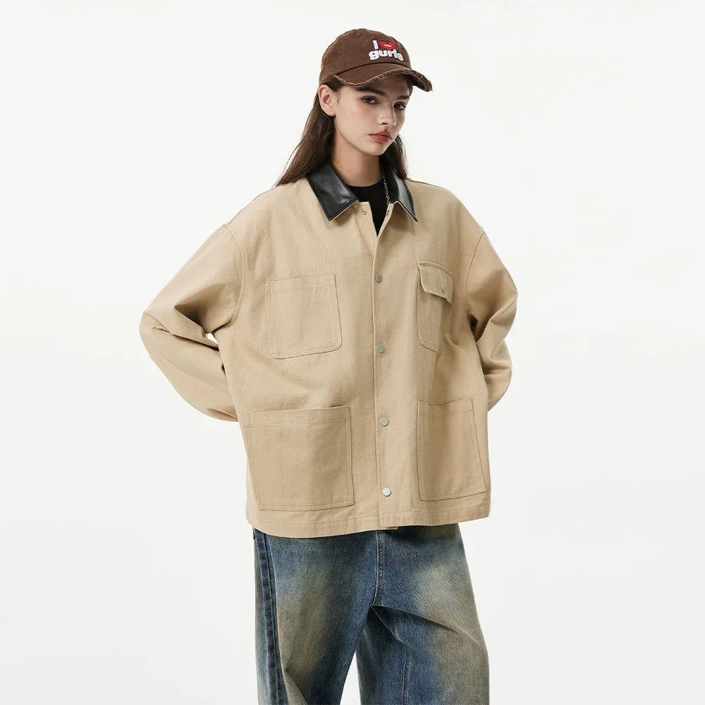 Streetwear Cool Windproof High Quality Cotton Patched Jacket