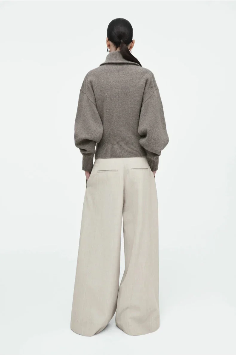 Ethereal Winter Cos Casual Knitted Zipper Sweater