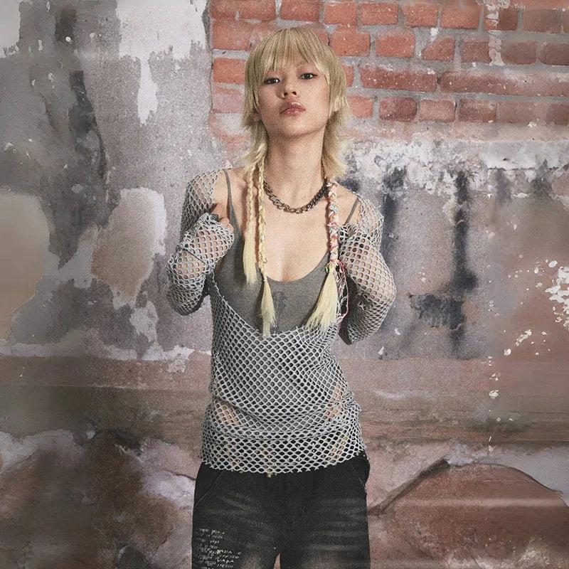 Vintage Grunge Distressed Knit Top
