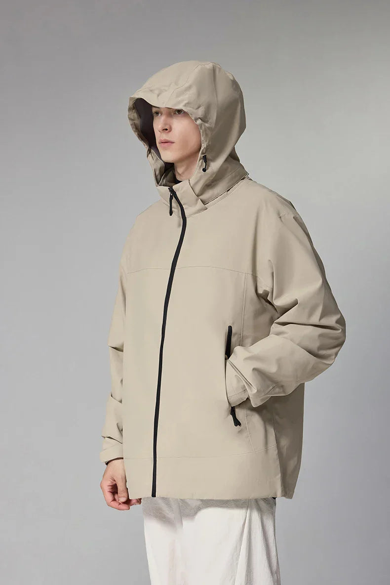 High-Collar Zipper Jacket