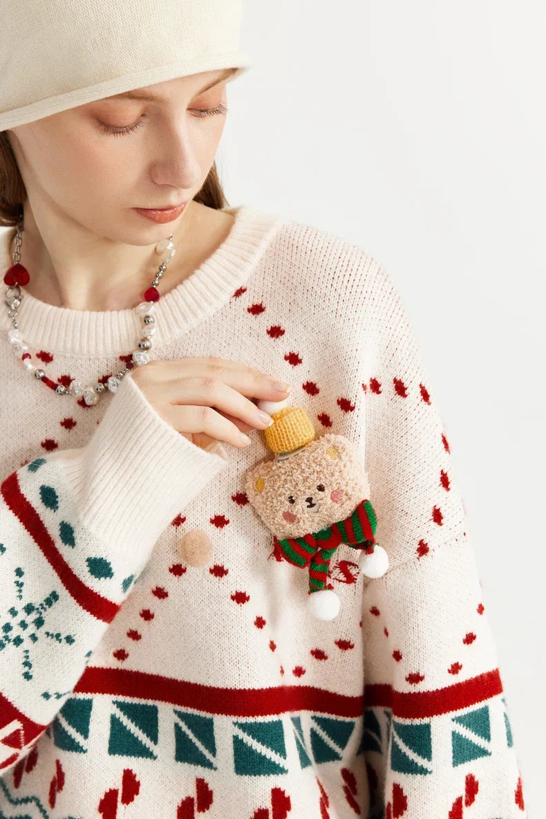 Christmas Knitted Snow Sweater