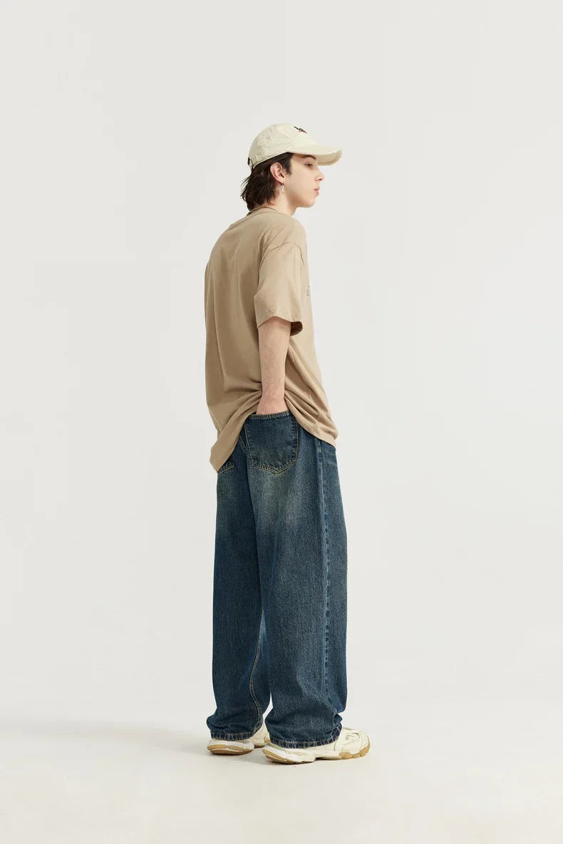Washed Vintage Loose Jeans