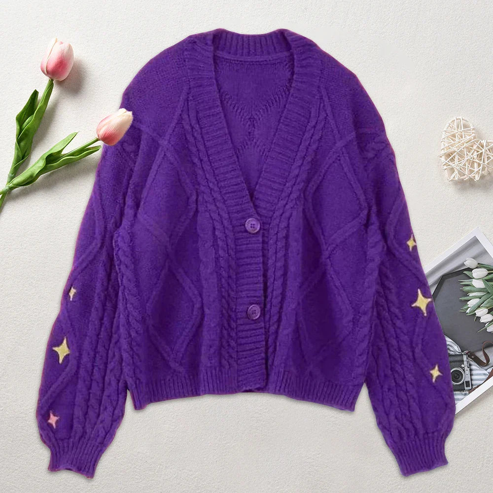 Y2K Vintage Cable-Knit Sweater