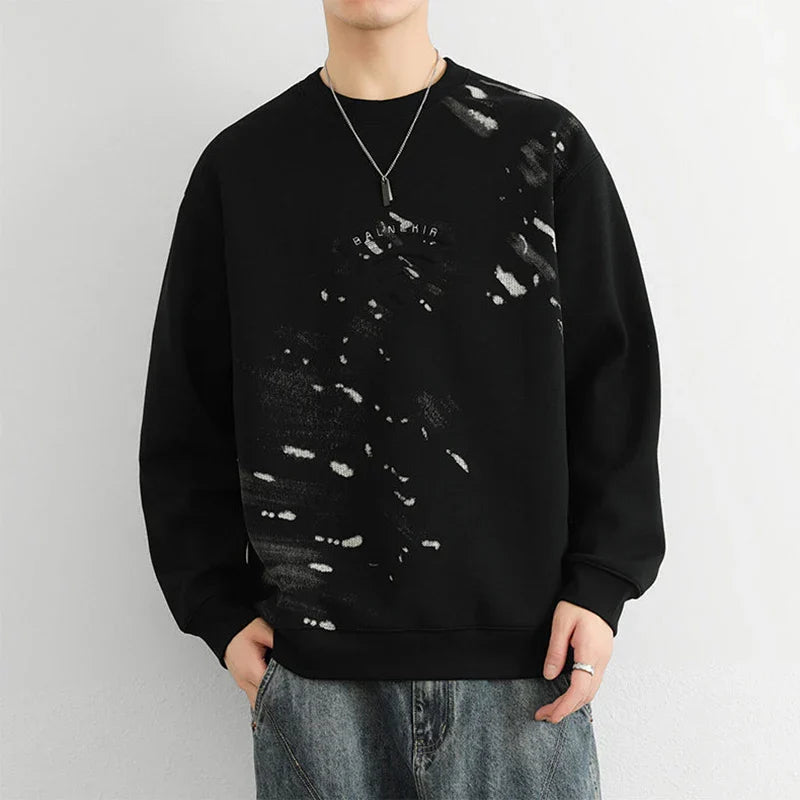 Abstract Paint Splatter Sweatshirt