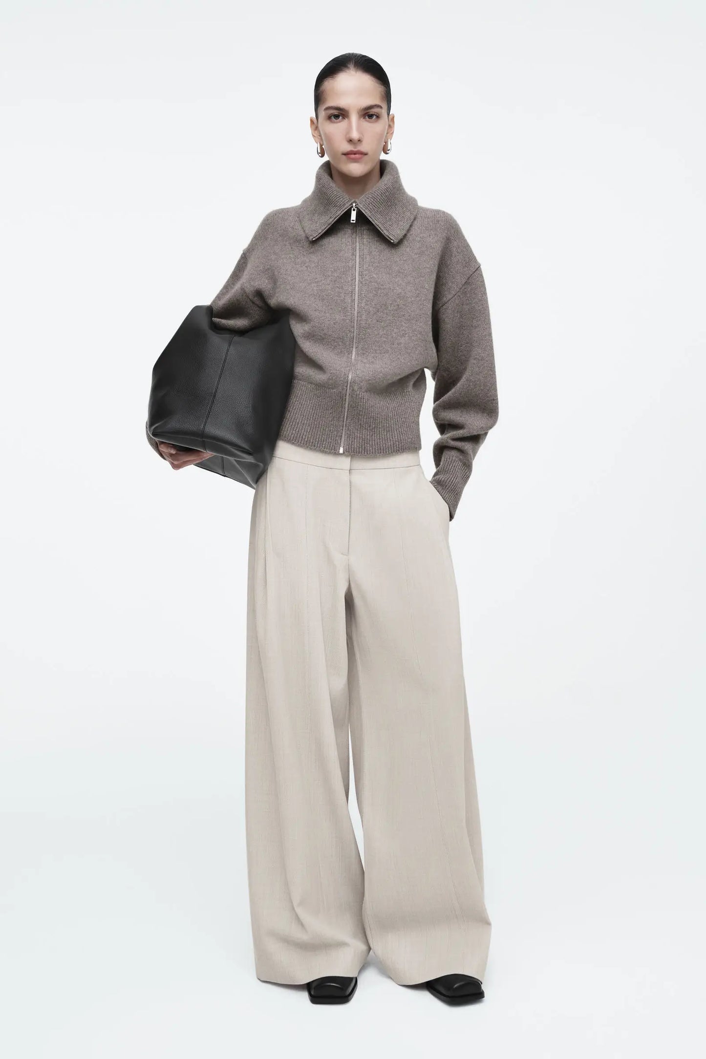 Ethereal Winter Cos Casual Knitted Zipper Sweater