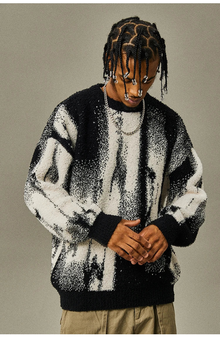 Vintage Gothic Knitted Pullover Hip Hop Sweater