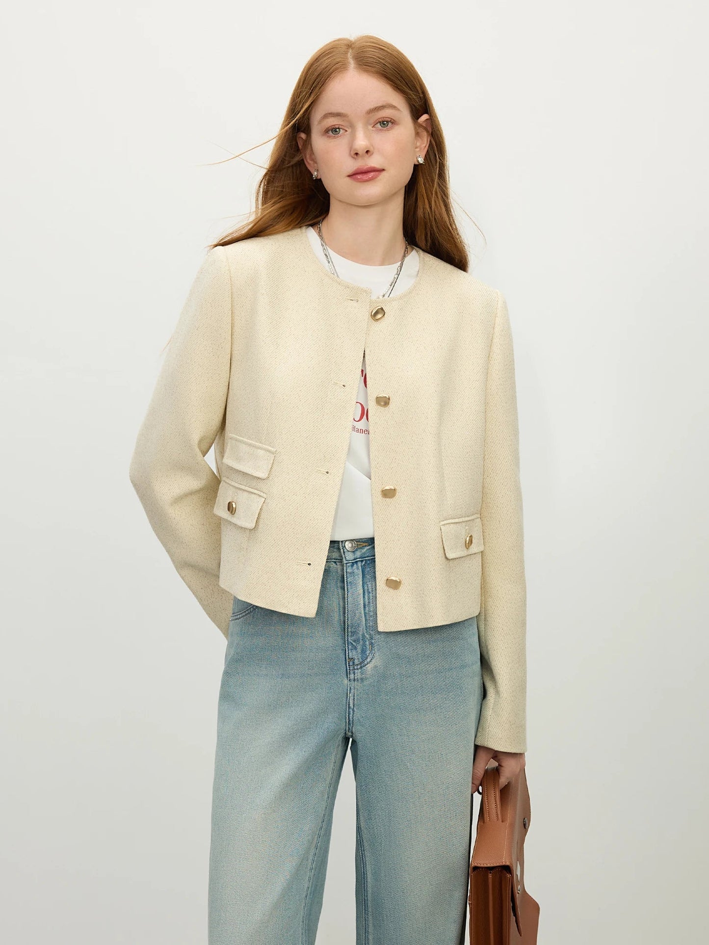 Women Chic Handsome Spring Tweed Jacket