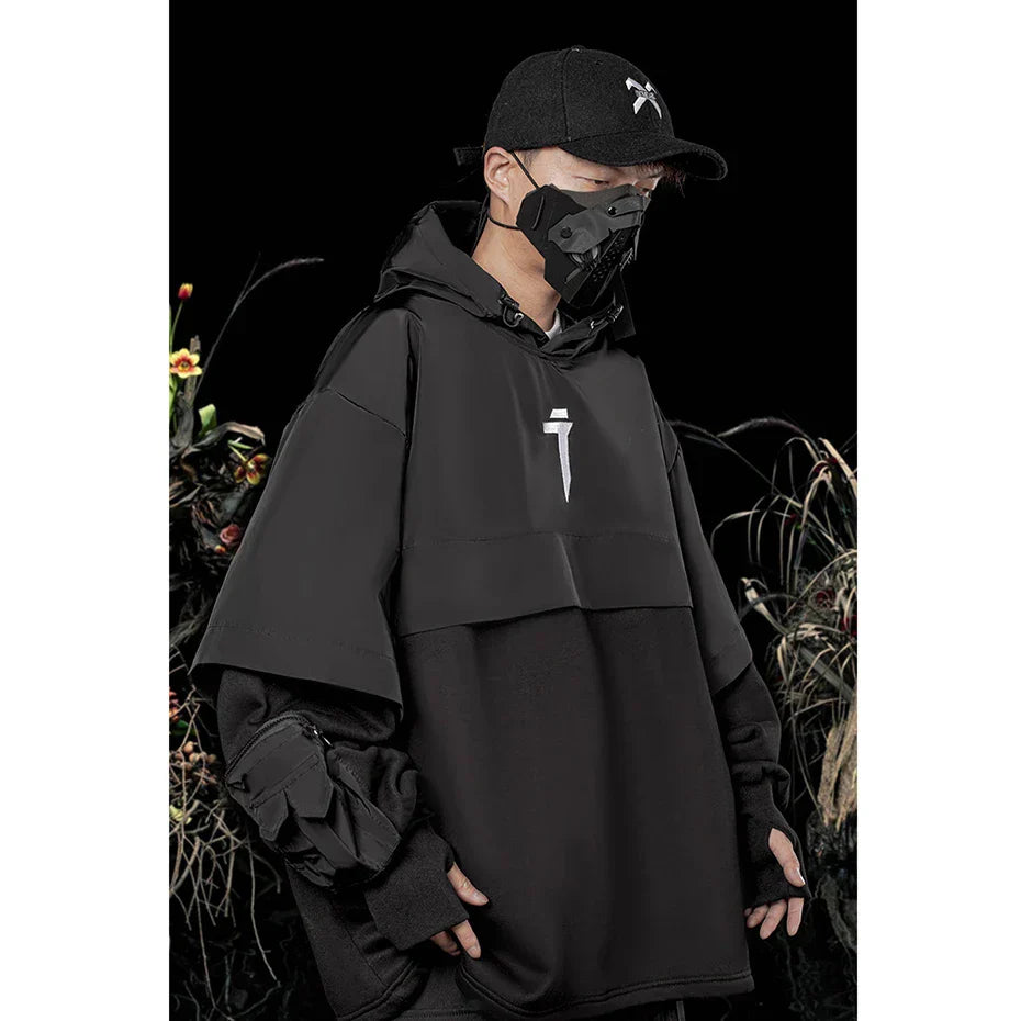 Vintage Double-Layered Utility Hoodie