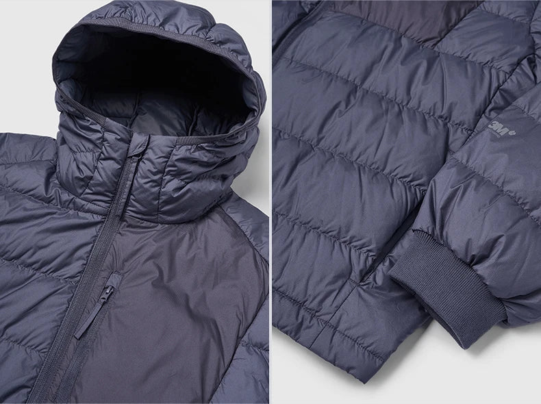 Patchwork Hooded Puffer Jacket