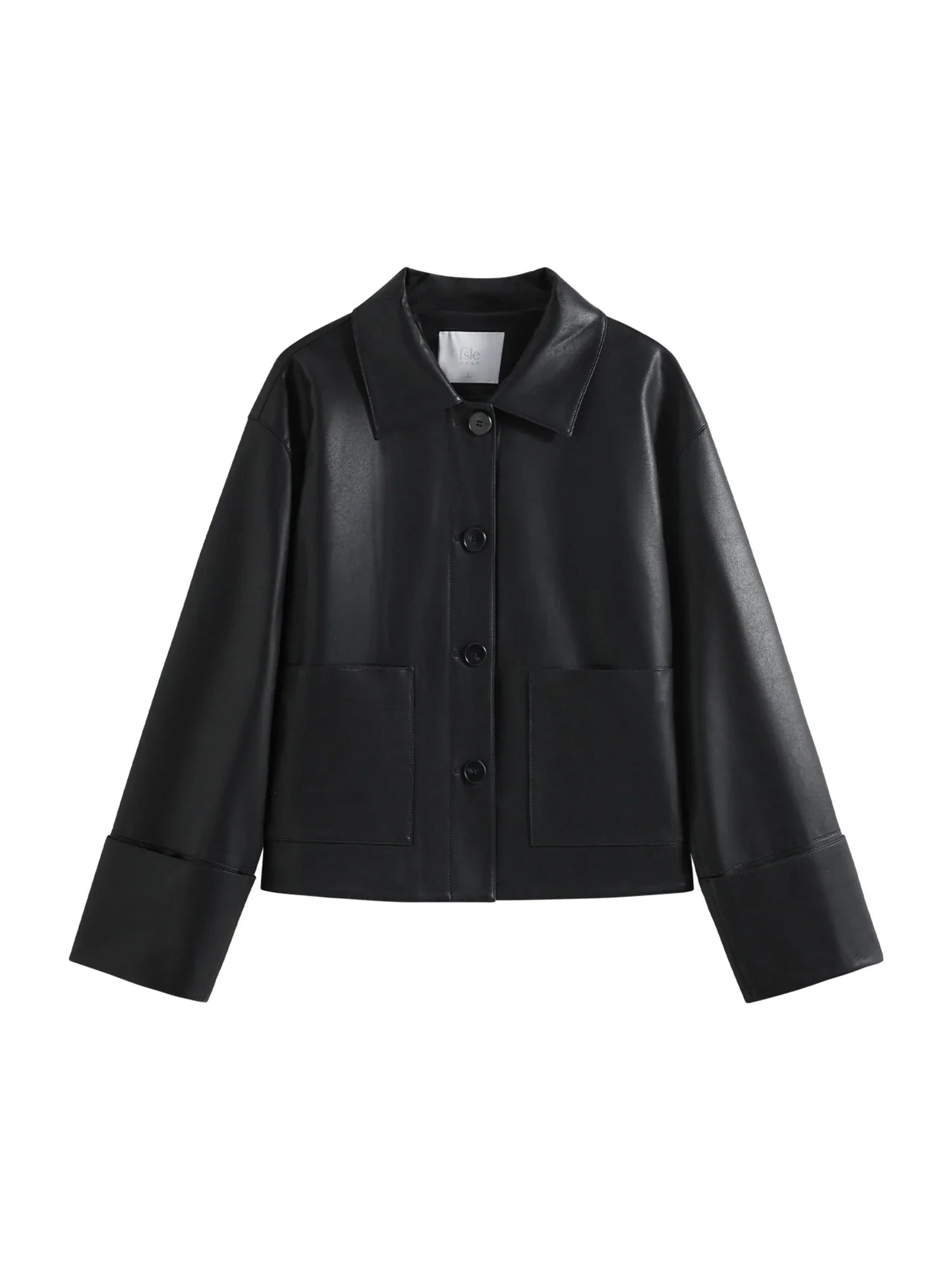 Retro Korean Style Single-Breasted Leather Jacket