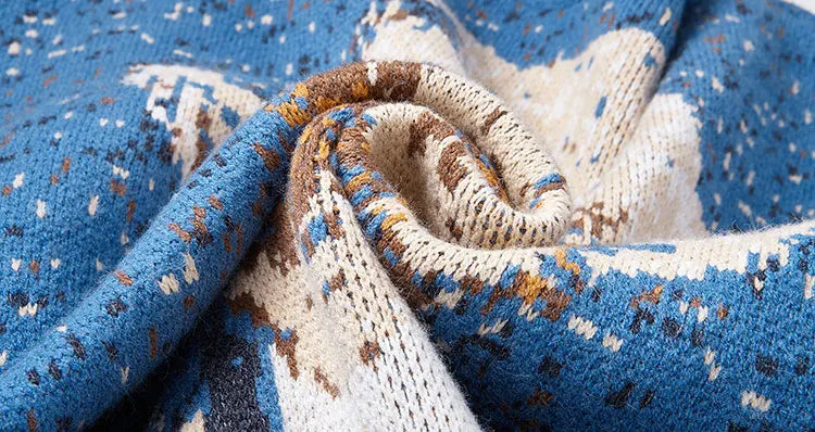 Floral Pattern Cardigan Sweater