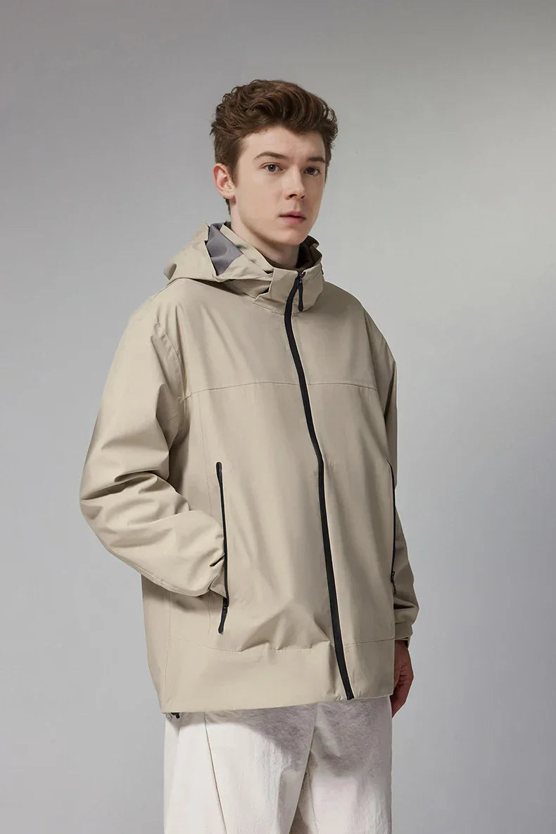 High-Collar Zipper Jacket