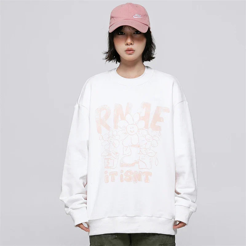 Floral Smiley Sweatshirt