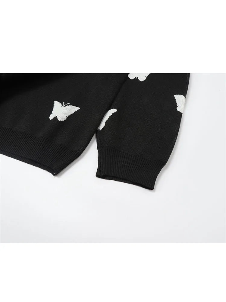 Y2K Korean Butterflies Vintage Sweater