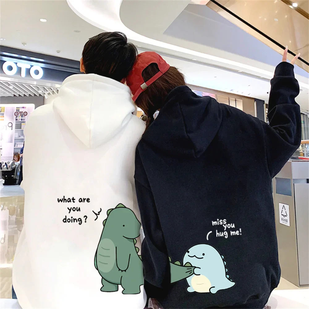 Dinosaur Print Couples Hoodie