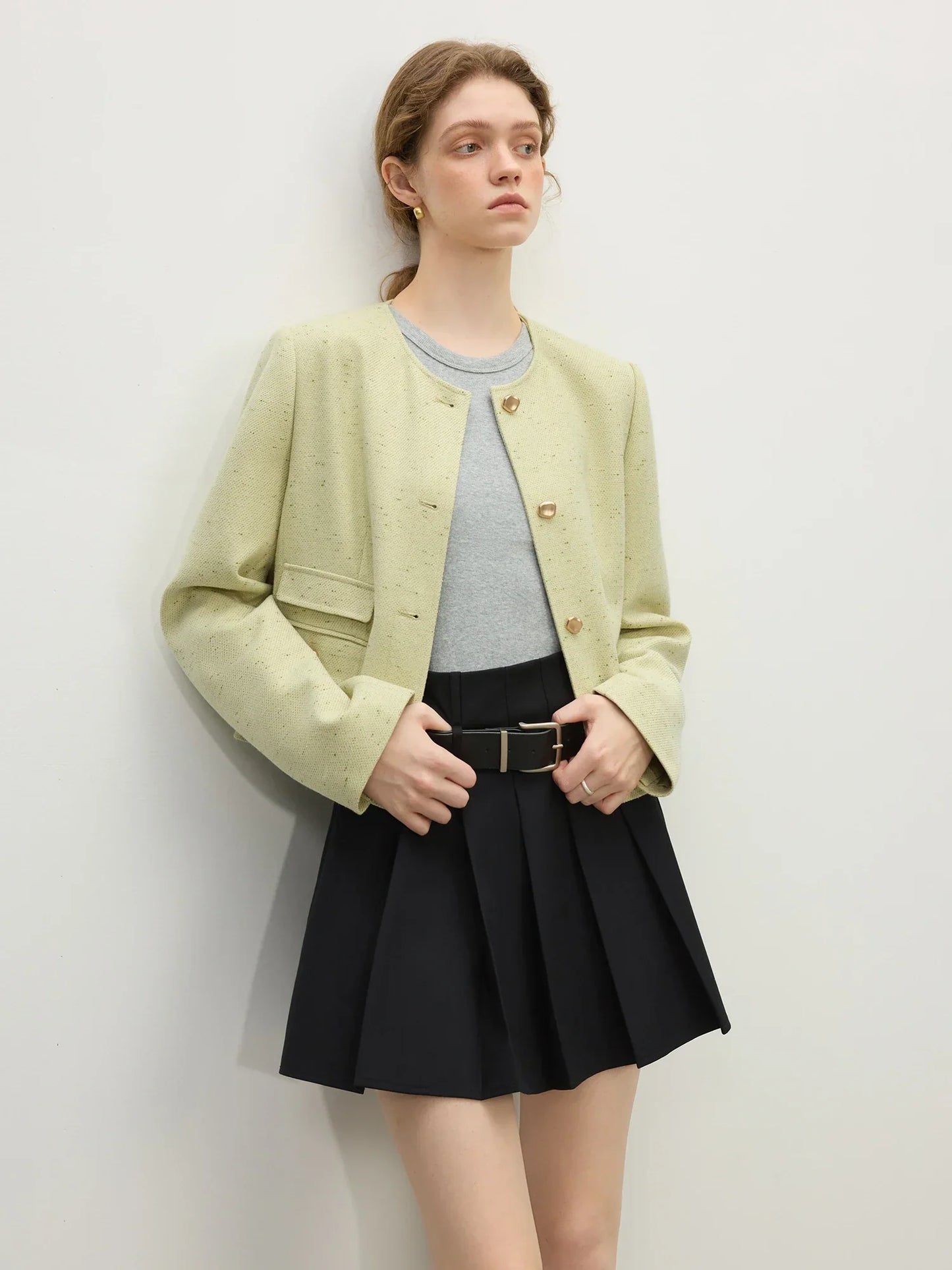 Women Chic Handsome Spring Tweed Jacket