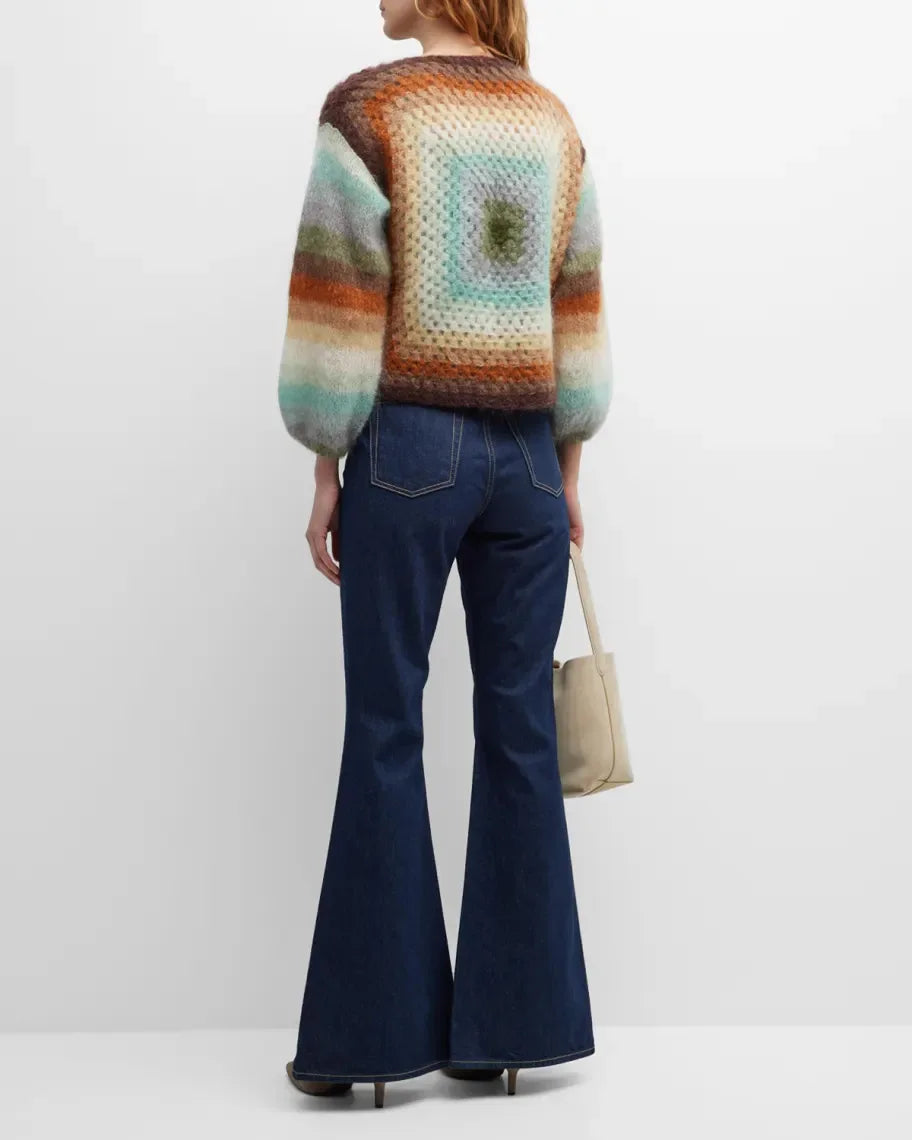 Luxury Versatile Striped Knitted Sweater